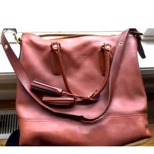 Coach Legacy Genuine Leather "RORY" Brown Cognac Satchel Handbag *19892